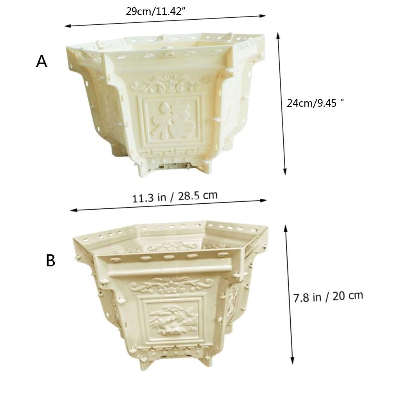 Plastik Sechseckige Pflanzgefäßformen Zement Ton Formen Runde Schüssel Form Hausdekorationen für Zuhause Beton Blumentöpfe Formen
