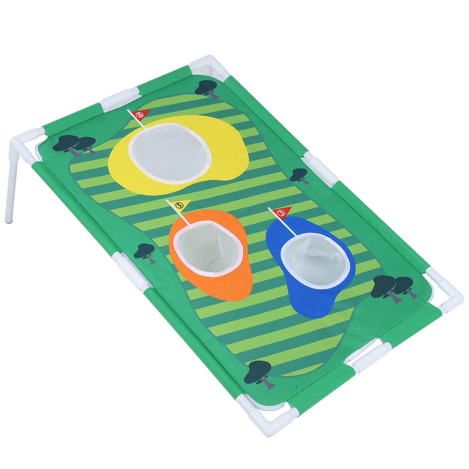 Golf Chipping Practice Net Outdoor Indoor Golfing Swing Mat Kit Hitting Training Aids