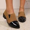 Scarpe Basse Donna 2025 Nuovo Autunno Stampa Leopardo Punta Quadrata Tacco Blocco Mocassini Scarpe Casual