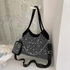 New Shiny Rhinestone Women's Handbag Large Shopping Bag Fashion DinnerBag Underarm Shoulder Bags Women's Party Commuter Bag
