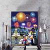 Disney Diamond Fireworks Spectacular Theme Illustration Mickey and Minnie 5D Mosaic Craft Hobby DIY Gift Home Decoration Embroidery