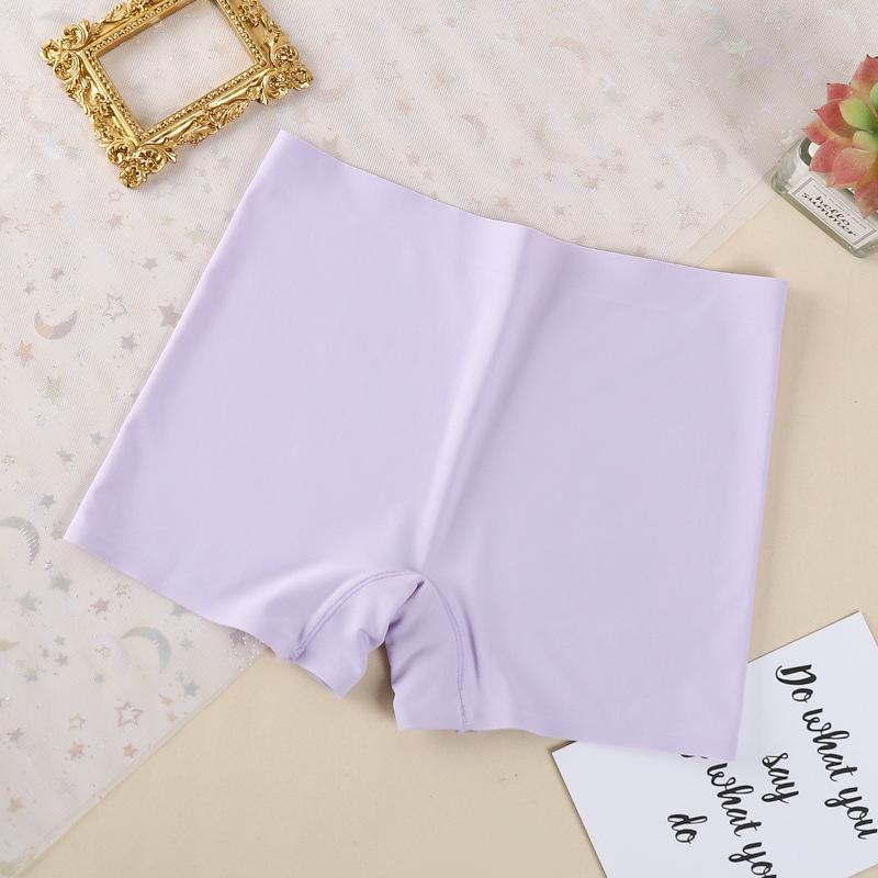 

Бесшовное нижнее белье бойлеги средней посадки из ледяного шелка: Дышащая хлопковая ластовица, Большой размер, Женские защитные шорты от просвечивания 3XL