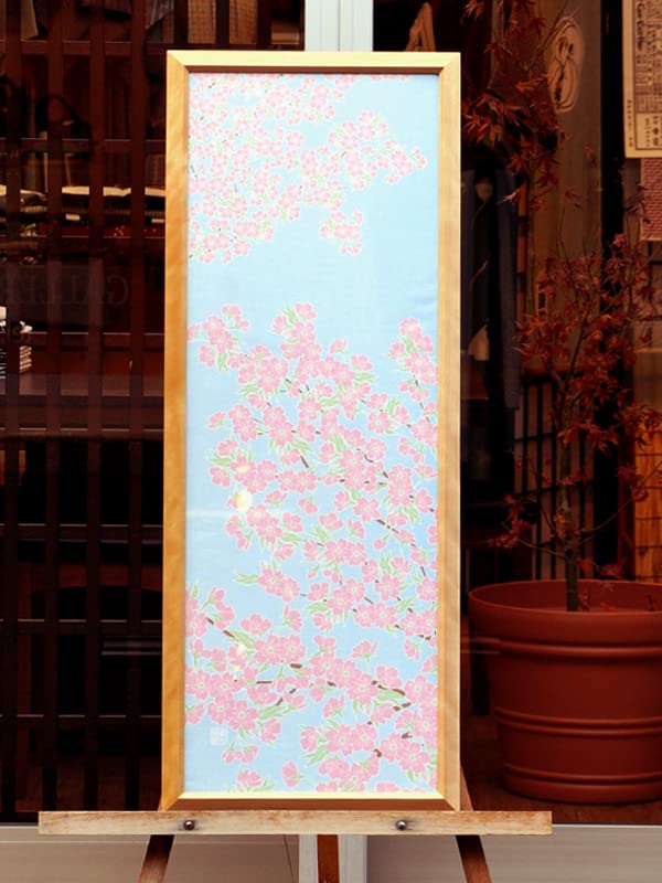 Anbo Dyeing Hand Towel "Cherry Blossoms In Full Bloom In the Sky" Authentic Dyed 100% Cotton Tokuoka, Made In Japan, 35cm X 100cm