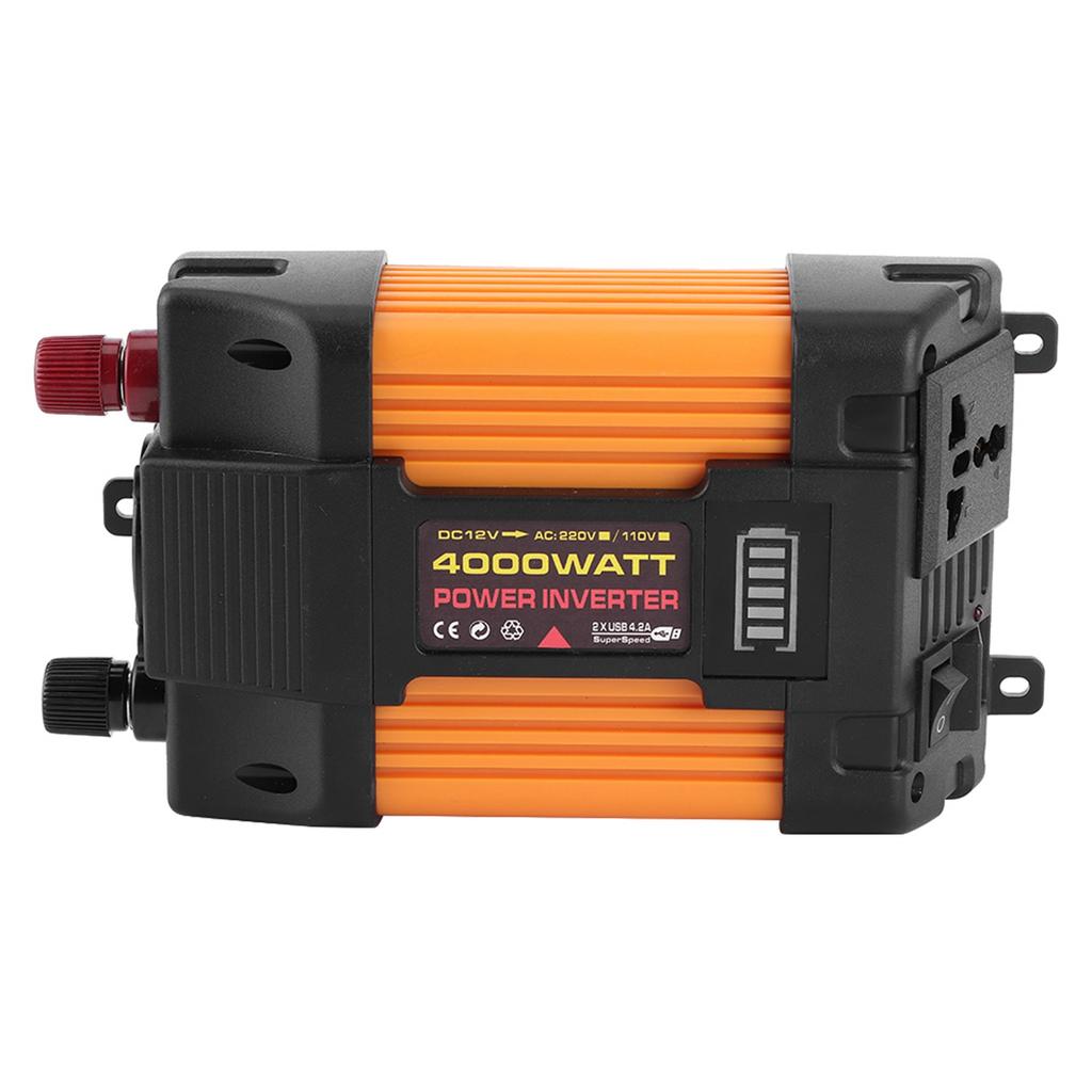 Menič napätia do auta Dvojitý USB 4000W Konvertor napájania do auta Transformátor s modifikovanou sínusoidou(DC12VAC220V )