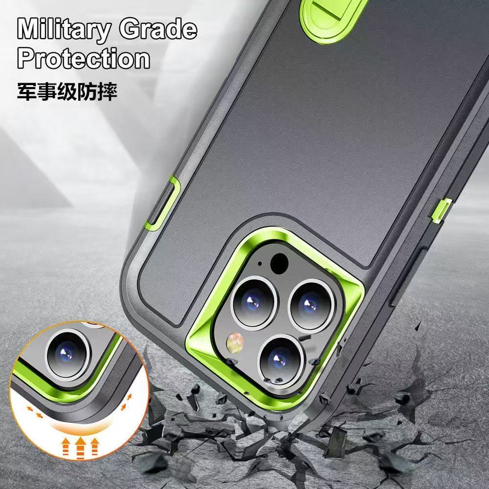 Armor Shockproof Defender Phone Case For iphone 11 12 13 14 15 Pro Max X XS XR XSMAX 7 8 Plus SE2 SE4 Hard PC+TPU Back Cover