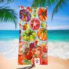 Retro Tomaten Kunst Strandtuch - Schnelltrocknende Mikrofaser mit Buntem Erbstück-Tomaten-Druck Vintage Gartenstil Sandfreies Handtuch