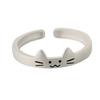 The Same Cat and Puppy Couple Ring Female Niche Design Can Be Stacked with Tide Plain Ring Men's and Women's Ring Jewelry