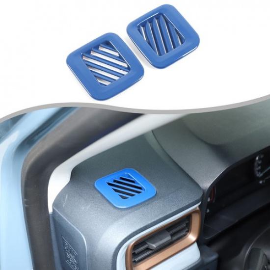 Blue ABS Interior Dashboard Air Outlet Frame Trim For Ford Maverick +