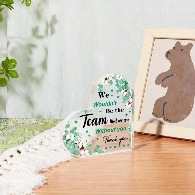 1 Acrylic Plaque with a Heart of Gratitude - Decorative Sign with a Message of Thanks, Suitable for Christmas, New Year's Gifts