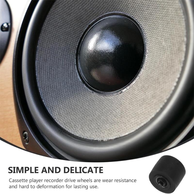 Pack of 12 Rubber Pressure Rollers for Cassettes Recorders 8.5x8mm Easy Installation