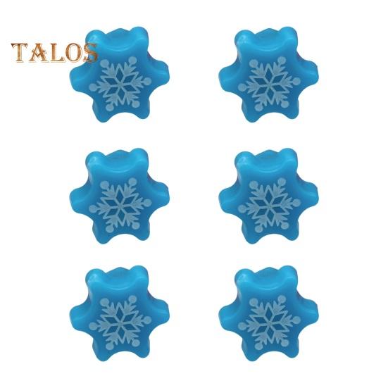 6/24Pcs Christmas Ring Holiday Party Finger Lights Santa Snowflake Tree Snowman Reindeer Glowing Ring Festive Light-up Toys