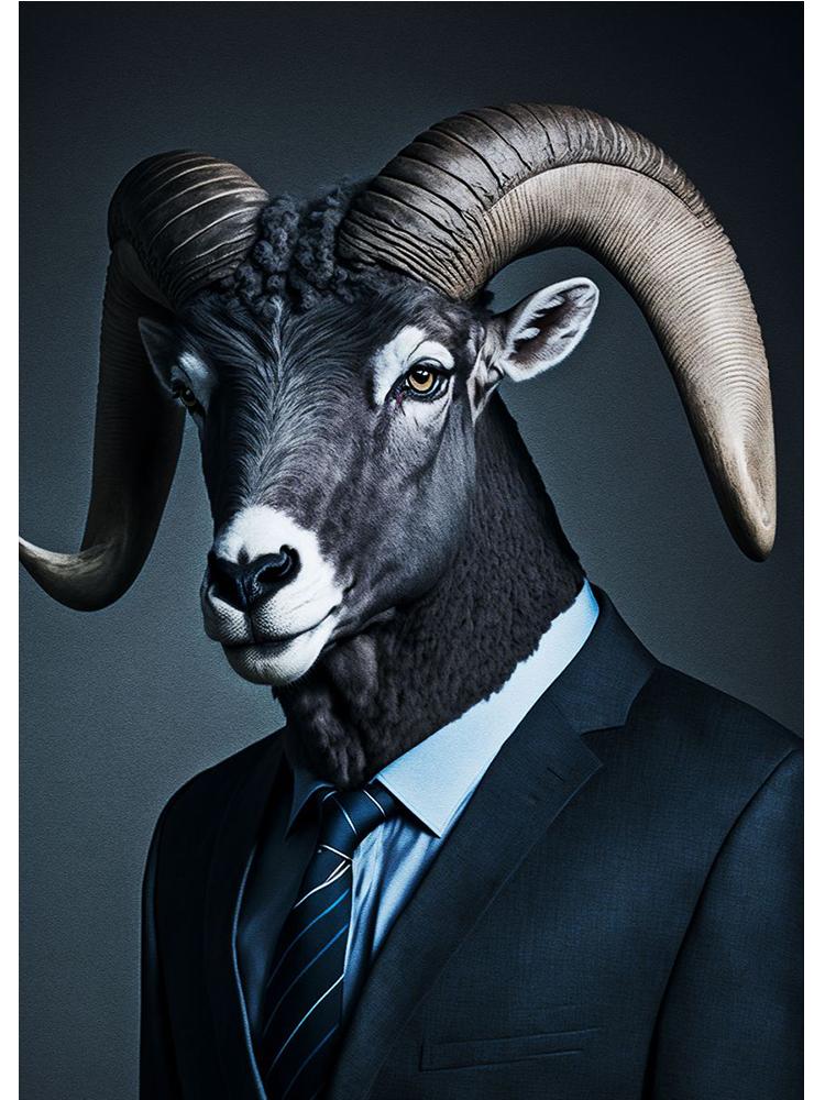 Mode Business Anzug Tiere Eule Affe Elefant Porträt Leinwand Malerei Poster Druck Wand Kunst Für Wohnzimmer Wohnkultur