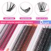 Premium DIY Mixed Cluster False Eyelash Set - 547 Dense, Curled Segments for a Customized Look