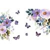Wall Stickers Color Lead Purple Flowers Bedside Porch Home Wall Beautification