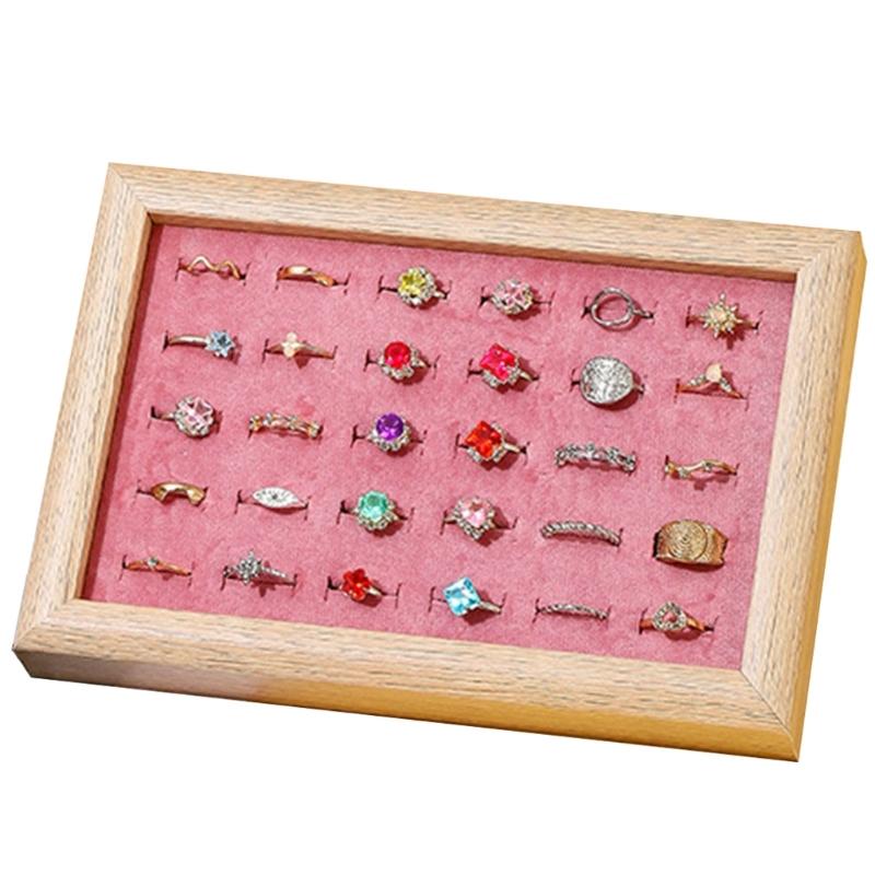 

Jewelry Holder Jewelry Showcases Tray Accessories Display Stand for Women Girls розовый