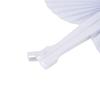 White Folding Paper Fans Heart Shaped Assortment With Plastic Handle For Diy Wedding Favor Party Bag Filler