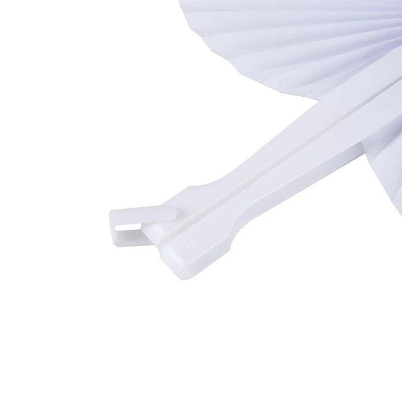 White Folding Paper Fans Heart Shaped Assortment With Plastic Handle For Diy Wedding Favor Party Bag Filler