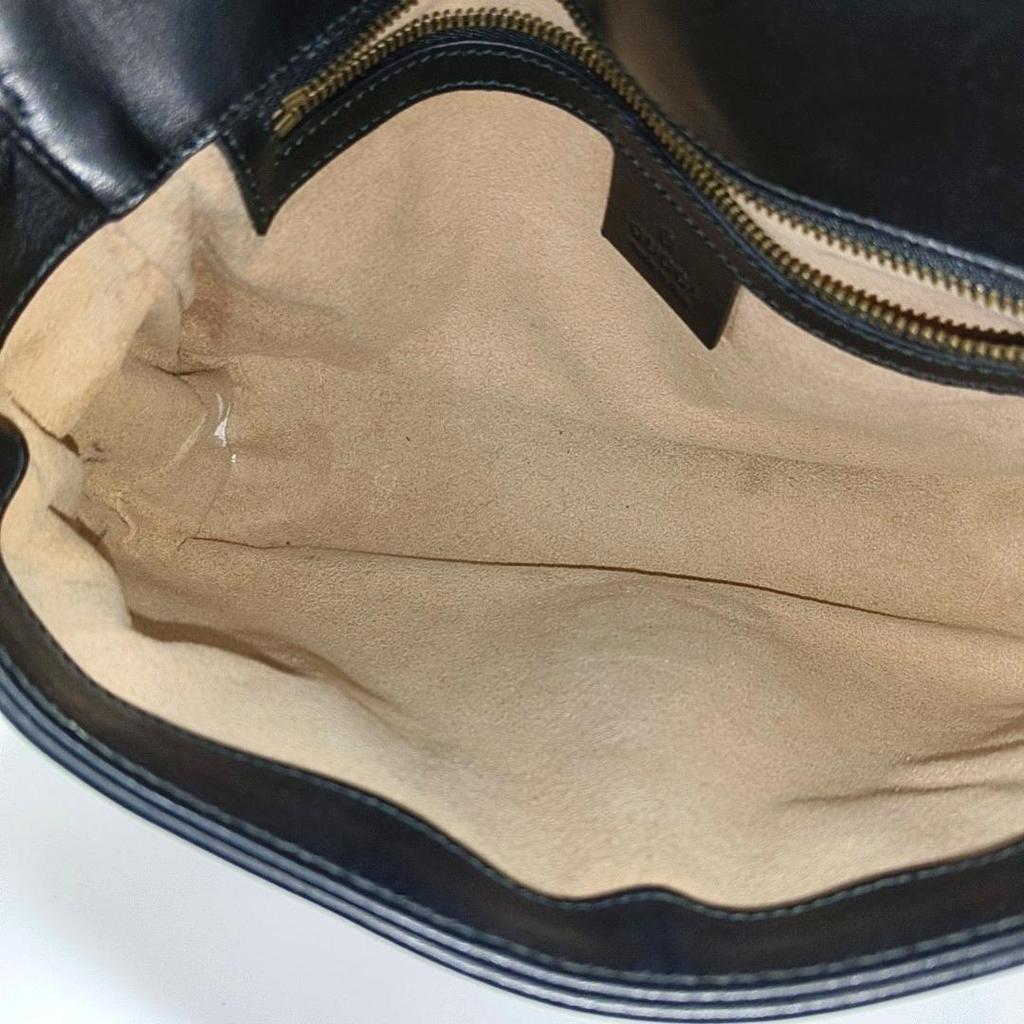 [Pre-Owned] Gucci GG Marmont Small Matelassé Shoulder Bag 'Black' - Good #YYN34G