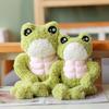 Soft Toy Cartoon Accompany Toy Plush Toys Frog Stuffed Toy Muscle Frog Doll Frog Plush Doll