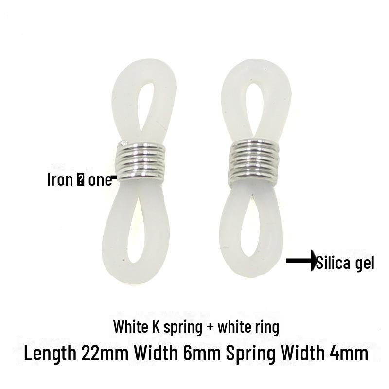 

Силиконовый противоскользящий шнурок для очков с золотой/серебряной пряжкой 0.36g Each