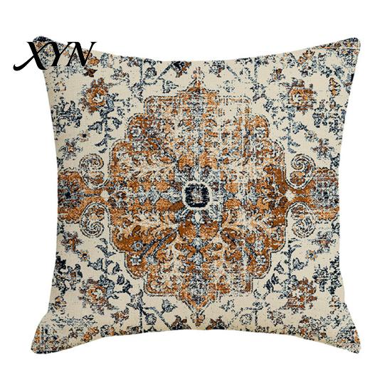 Square Pillow Case Boho Throw Covers, 18 x Inch Bohemia Bedroom Pillowslip Ethnic Style Cushion Case, Decorative Pillowcase for Sofa Couch