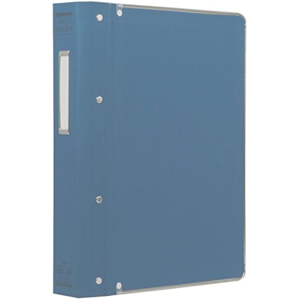 Kokuyo File Binder Cloth Sticker B5 with Vertical Binder, 26 Holes, Holes, 200 Sheets, Blue Ha-120BZ