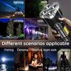 4 LED Mini Flashlight Rechargeable Powerful Portable Torch High Lumens Outdoor Camping Night Flashlights Built in Battery