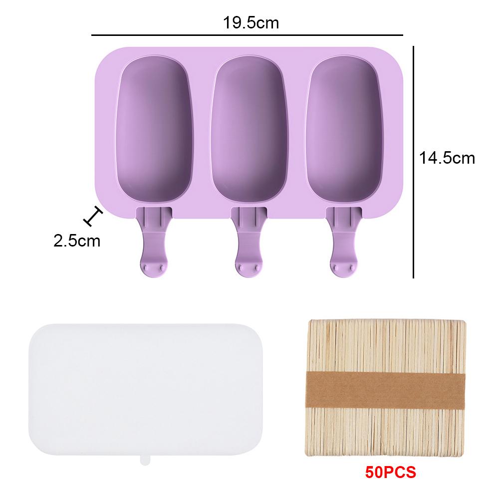 Silicone World 8/4/3 Hole Silicone Mold Silicone Ice Cream Mold Popsicle Molds DIY Ice Cream Mould Ice Pop Maker Mould Ice Tray