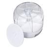 Drehbare Getreidelagerbox Transparent 6 Fächer PP Reisspender für Küche Geschäft 13,2 lb