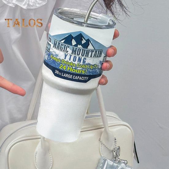 Stainless Steel Ice Cup 900ML Large Capacity Insulation Tumbler with Straw Car Coffee Cup for Hot Cold Drinks Water Tea Milk Office Outdoor Insulated