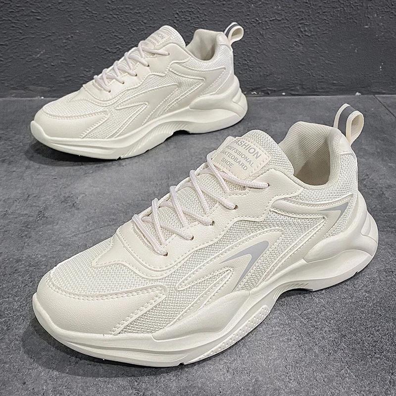 Dad Shoes Men's 2025 Breathable Running Sports Shoes Thick Soled Men's Shoes Trendy Versatile Mesh Casual Shoes