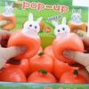 1/15 ADET Paskalya Havucu Tavşan Sıkma Kupası Stres Giderici Kawaii Pop Up Tavşanlar Sıkma Topu Fidget Oyuncakları Paskalya Hediyeleri Parti Hediyelikleri