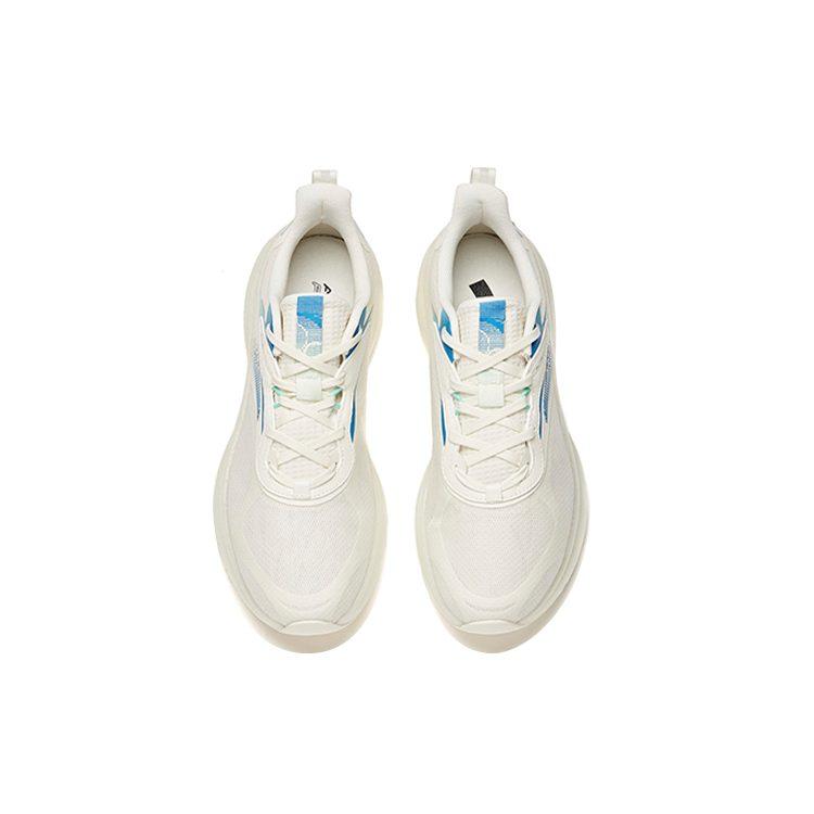 Anta Cushioning Slip Resistant Abrasion Resistant Breathable Low Top Running Shoes Men's White Blue 112125520-4