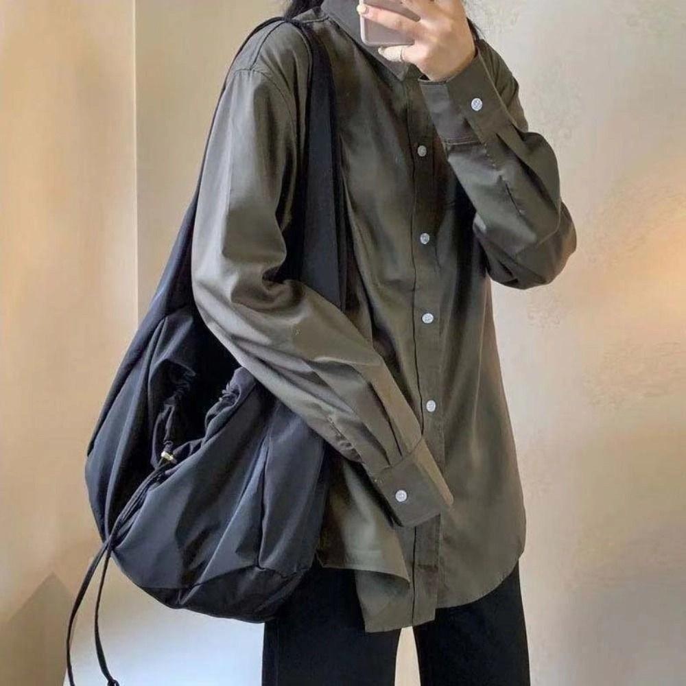 Sac à bandoulière léger pour femme Grande capacité Sac sous le bras Sac fourre-tout décontracté en Oxford Étudiant