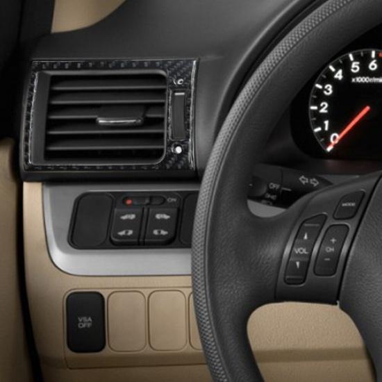 2Pcs For Honda Odyssey Carbon Fiber Interior Side Air Vent Outlet Cover Trim