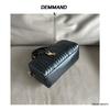 Woven Cowhide Boston Pillow Bag 2024 New Style Handmade Fashionable Commuter Shoulder Cross-body Handbag