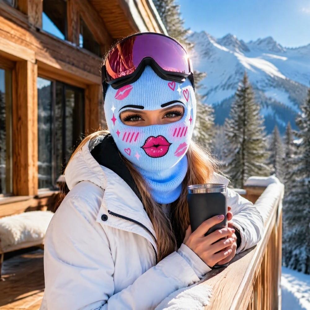 Alter Mann Ski Headcover Menschliches Gesicht Vollgesichtsmaske Bedruckte Gesichtsbedeckung Party