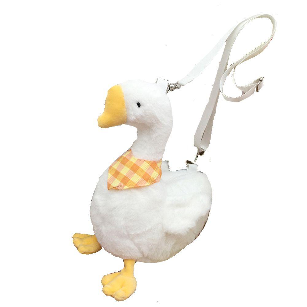 

Cotton Polyester Duck Cartoon Animal Women Shoulder Bag Plush Bag Crossbody Bag Korean Style Bag white goose