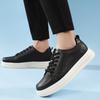 Fashion New Men's Genuine Leather Sneakers Casual Sports Shoes Breathable Comfortable Walking Shoes Fashion Outdoor Slip Resistant Shoes