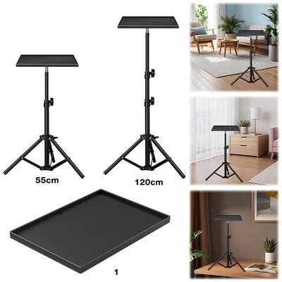 Universal Laptop Projector Tripod Stand 1/4inch Thread Projector Bracket Height Adjustable Telescopic Rod Standing for Equipment