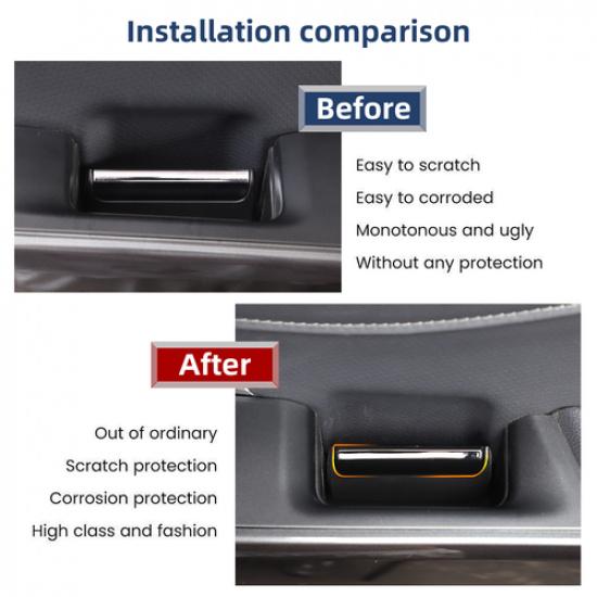 Black Door Handle Switch Cover Trim Decor For Ford F150 F-150 + Accessories