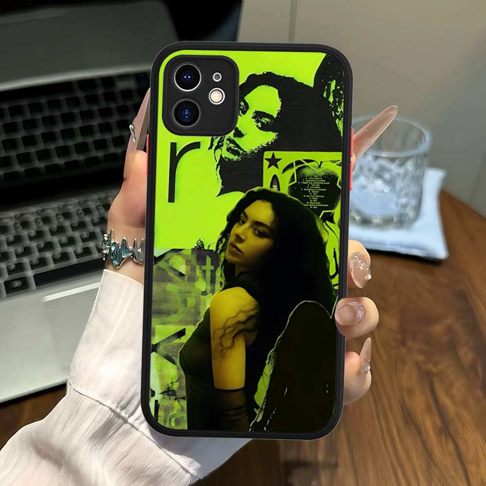 

British Pop C-CharliS-XCX Singer Matte Translucent Phone Case For Iphone 16 ProMax 15 14 13 12 11 X XS PRO Plus iphone 15 plus