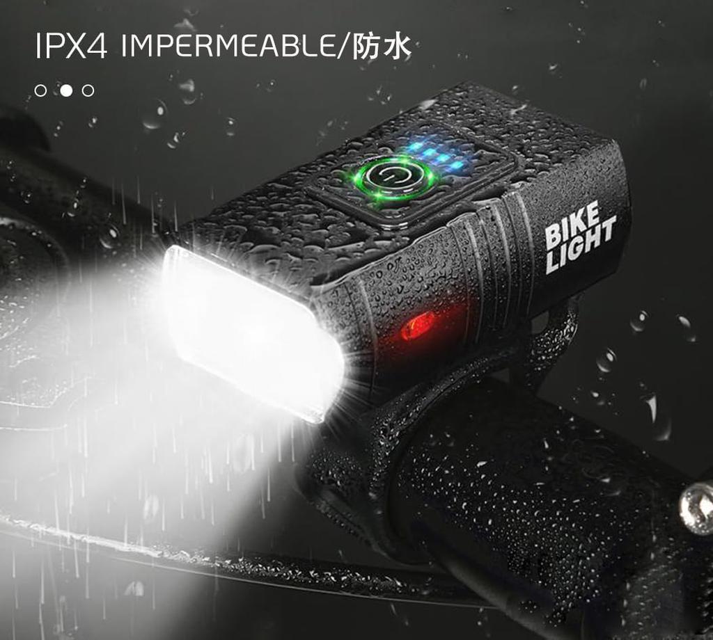 USB Rechargeable LED Bike Light Set and Cycling Bike Headlight Waterproof Safety for and Night Riding (Front Rear), & Taillight, Road, Mountain,