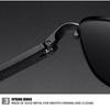 Men's Fashionable Square Polarized Sunglasses - Aluminum Magnesium, Spring Leg Metal, Perfect for Driving (Model 9821)
