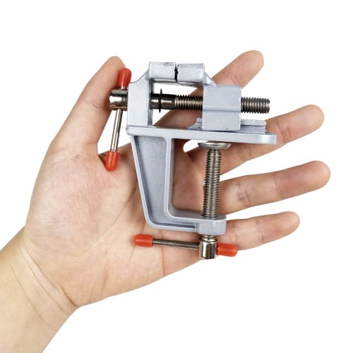 AmoYoung Portable Bench Vise, Small Home Vise, Easy Installation, Hobby Vise, Mini Table Clamp, Rotating Repair Tool
