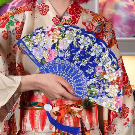 

1 комплект складной веер легкий элегантный изысканный цветочный узор декоративный складной веер поставка для свадебной вечеринки