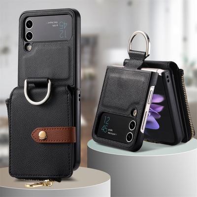 Funda tipo cartera anticaídas y portátil para Samsung Galaxy Z Flip 5, 4, Flip5, Flip3, Flip2, Flip 3, 2, Flip4, fundas protectoras con ranura para tarjetas