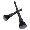 2pcs Soft Car Detailing Brush Set Multi Purpose Automotive Cleaning Brush Universal for AutoBlack