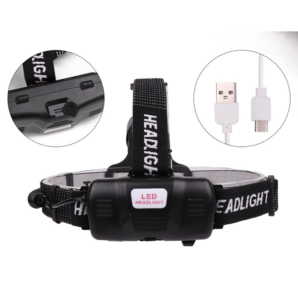 XPL-V6 LED Reflektor LED Ładowanie USB Reflektor Zoom Latarka Czołówka 