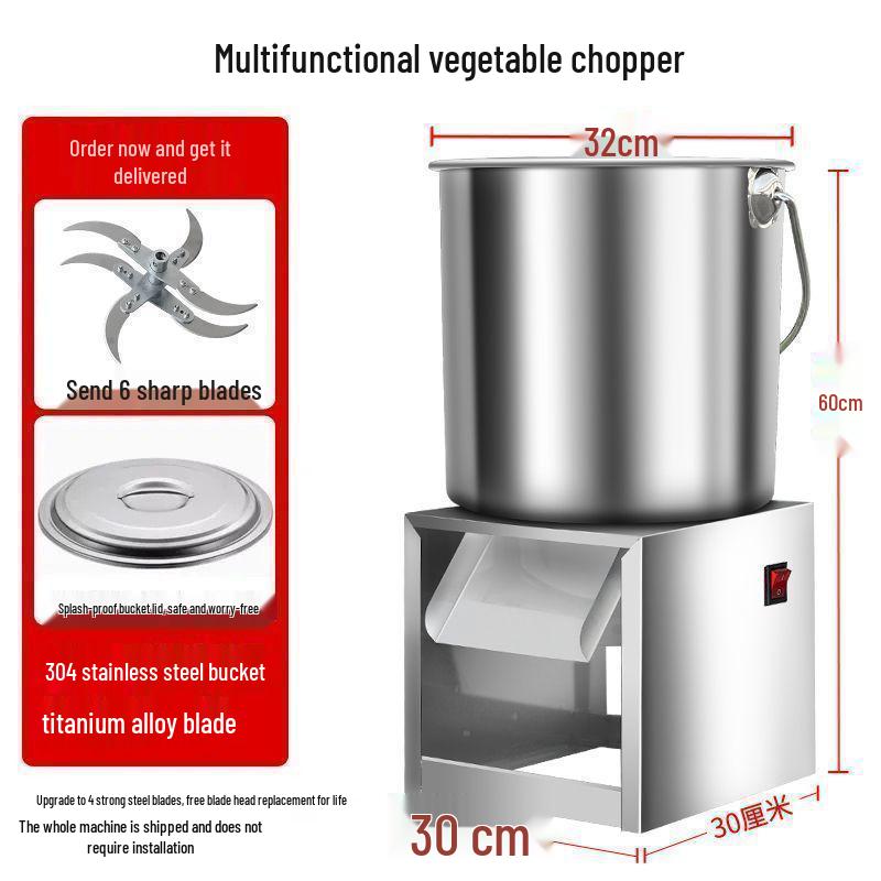 Stainless Steel Multi-Functional Vegetable and Grass Chopper - High-Efficiency Cutter for Home and Farming Tasks